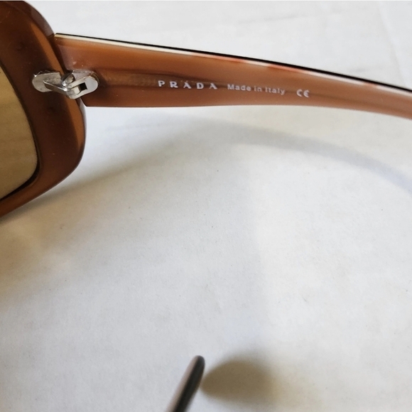 PRADA Model SPR04F 70-13 Sunglasses Brown Frames Made in Italy - Picture 10 of 16